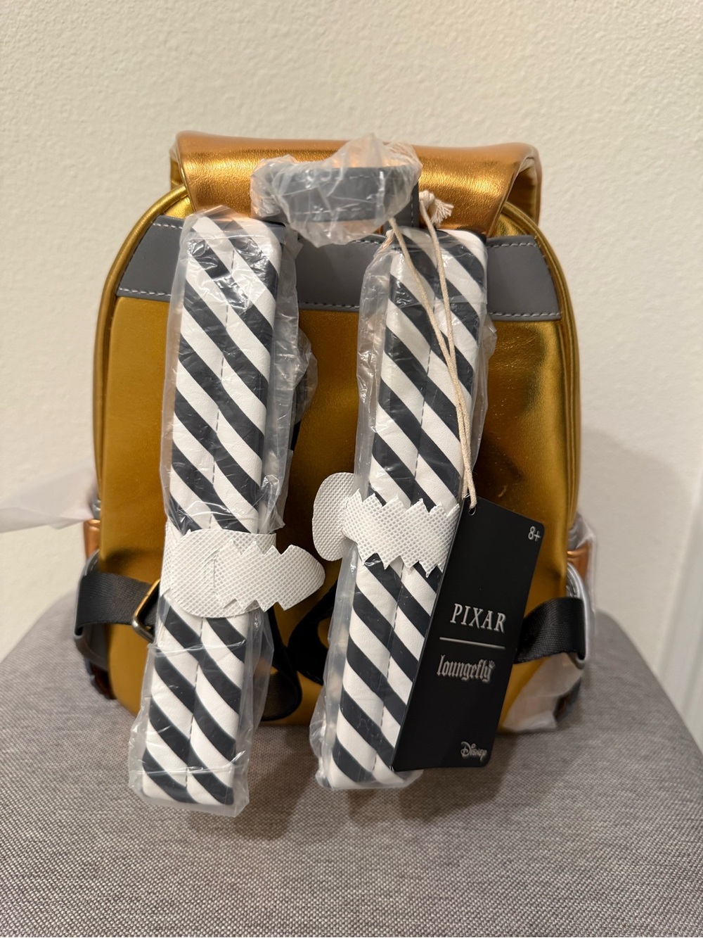 NWT Loungefly Disney Pixar WALL-E Metallic WALL-E Mini Backpack and Wallet - Picture 3 of 9